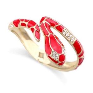Bracelet Serpent Femme Chic Rouge